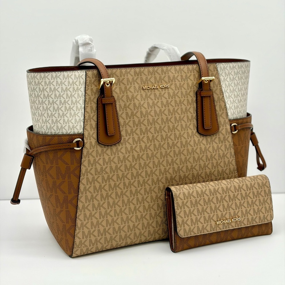 Michael Kors Voyager Color Block Tote and Wallet Set - Picture 9 of 14